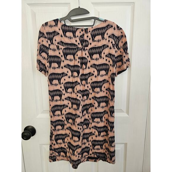 Maeve By Anthropologie Zola Bear Printed Mini Dress Size 0 - Picture 5 of 5